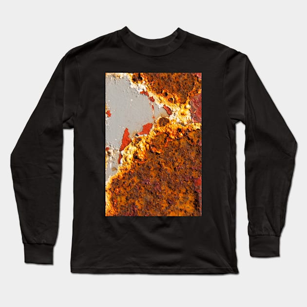 Rust, red, white, V. And gray. Long Sleeve T-Shirt by ojovago